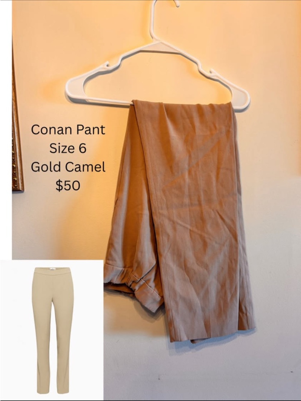 Wilfred Conan Pant in Gold Camel